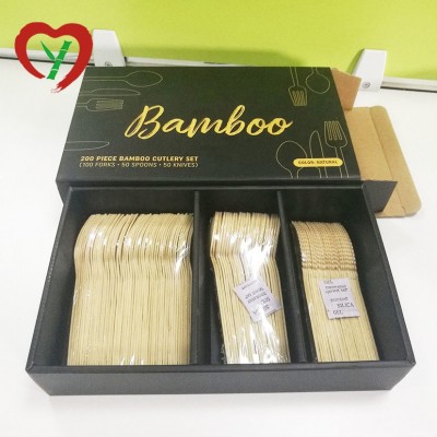 Cheap Compostable Disposable Bamboo Cutlery Set