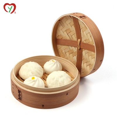 Eco-friendly Newest Natural Bamboo Natural Color Cake Steamer Dim Sum