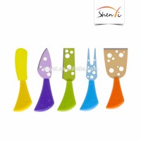 5 pieces Colorful and cute cheese knives set