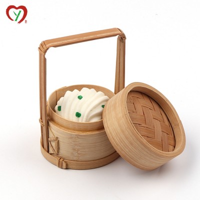 Commercial Bamboo Folding Basket Dim Sum Steamer