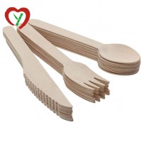 Eco Friendly Biodegradable Disposable Wooden Cutlery with OEM Logo