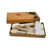 Stocked bamboo spoon fork knife Accpectable OEM bamboo cutlery set Indoor Tableware or Traveling