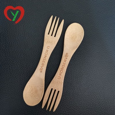 Fashion Wholesale Bamboo Spork Cutlery Set for Travel